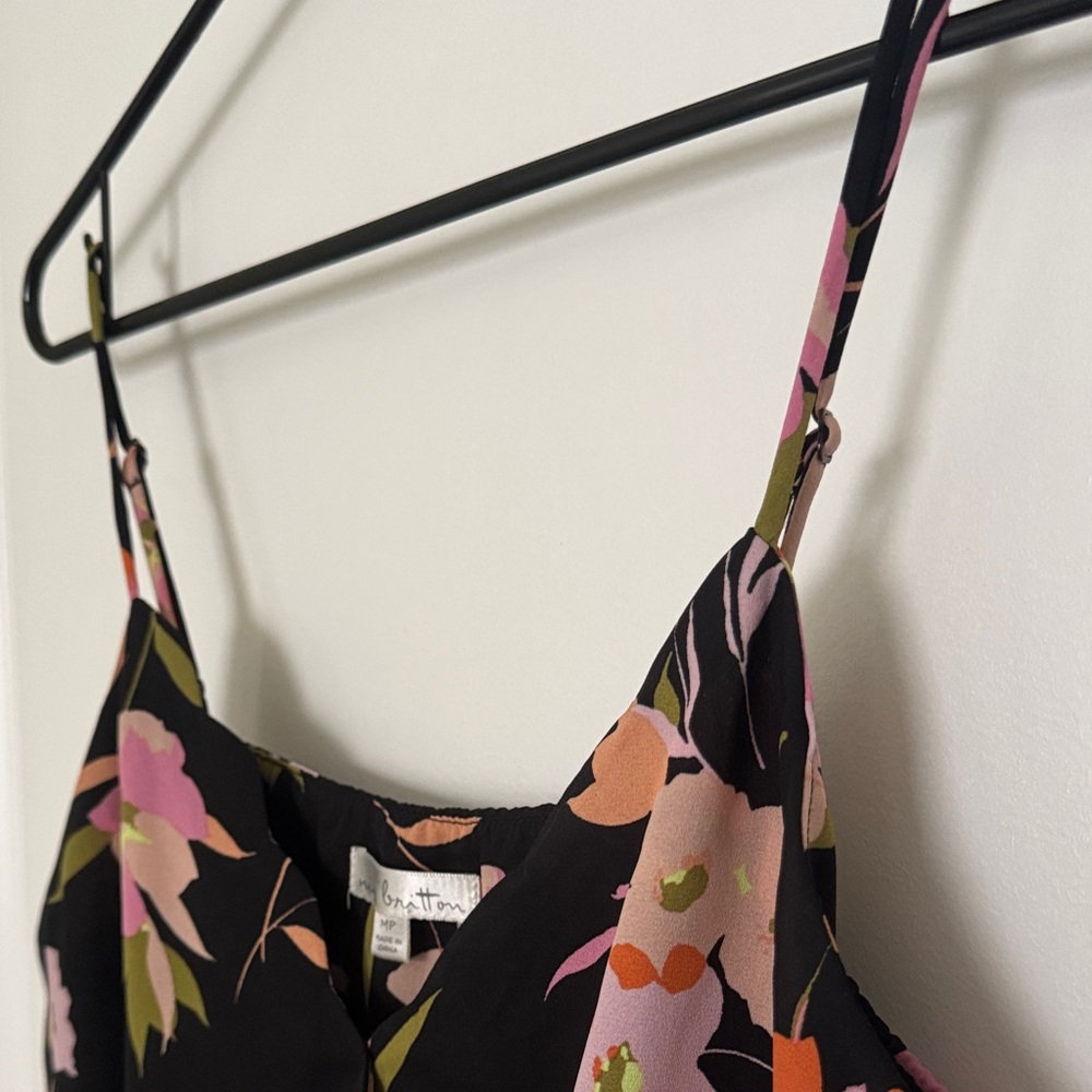 Nine Britton Black and Pink Floral Camisole - Picture 4 of 7